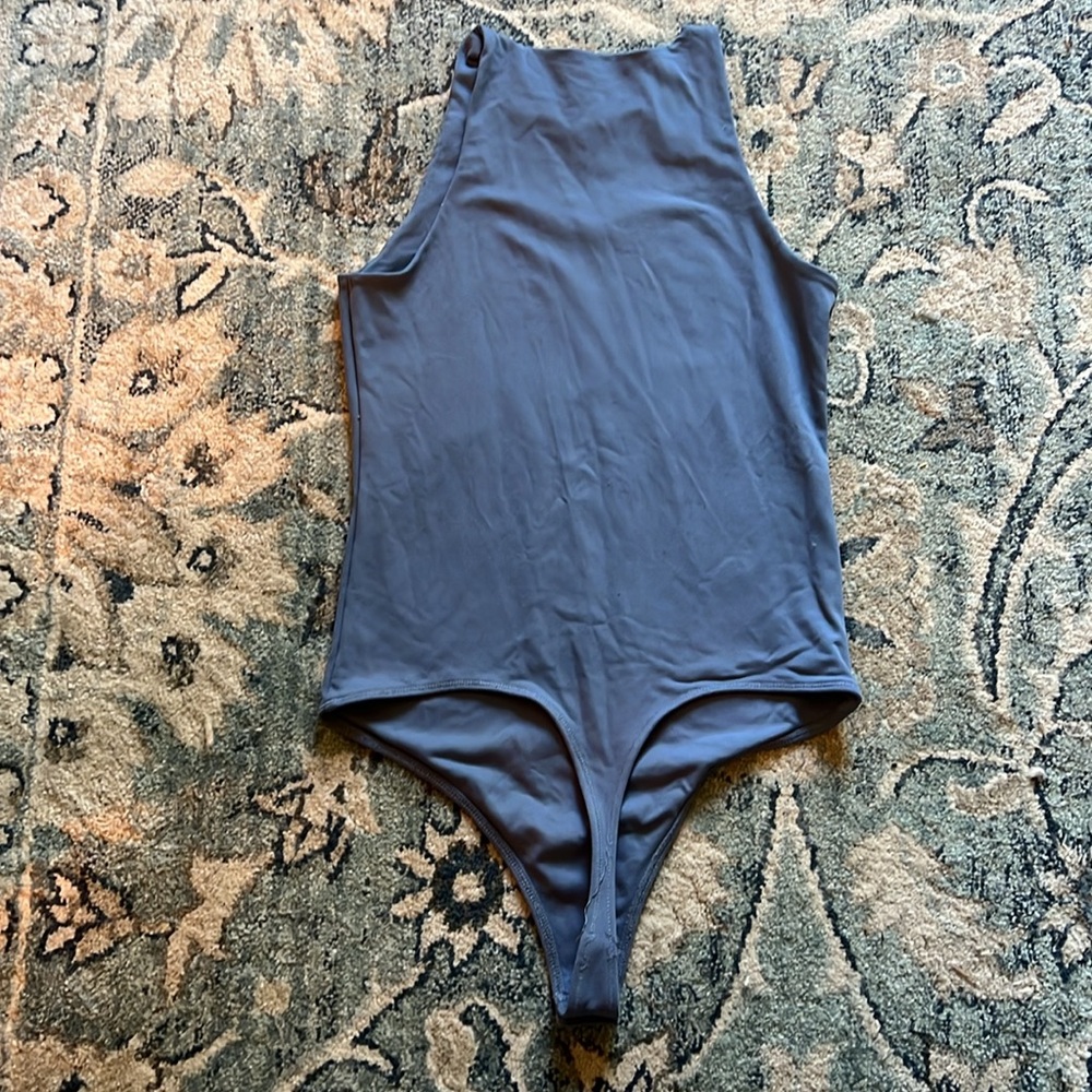 Abercrombie & fitch Soft AF Collection Blue Sleeveless Tank Bodysuit Size Small - Picture 4 of 4